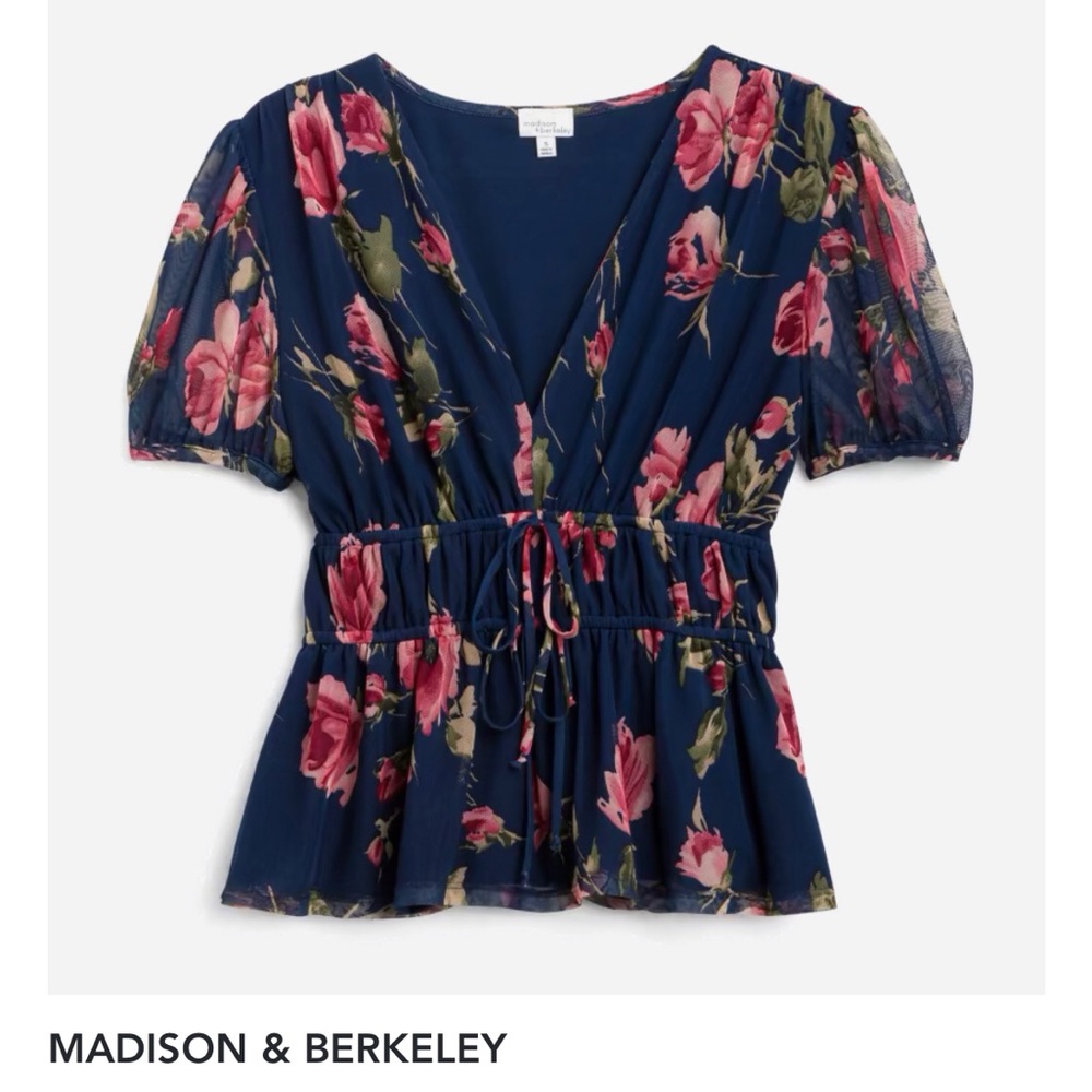 Madison and Berkeley floral print Top size Large